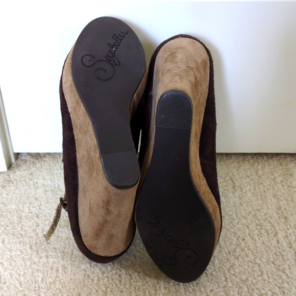 Seychelles Brown Suede Wedge Heels 8 - Picture 11 of 12